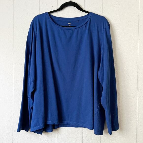 dip Tops - Dip Womens Long Sleeve T-Shirt 3X Organic Cotton Breathable Baselayer Minimalist